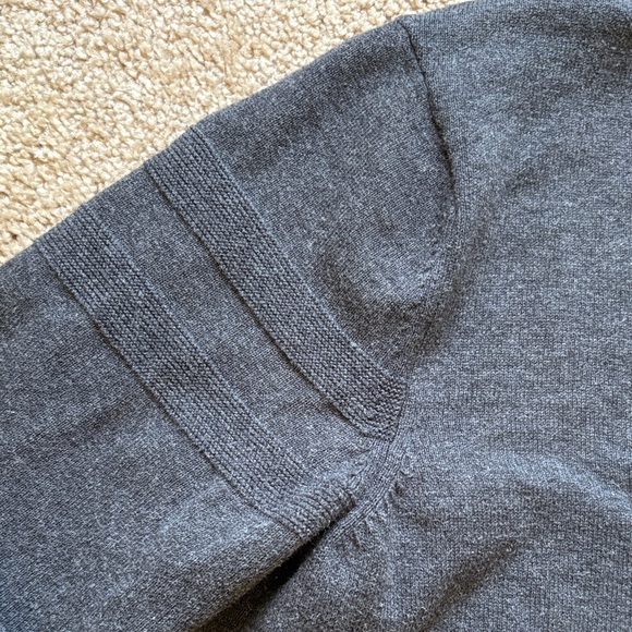 Banana Republic Men’s Charcoal Shawl Collar Henley Sweater - Picture 6 of 8